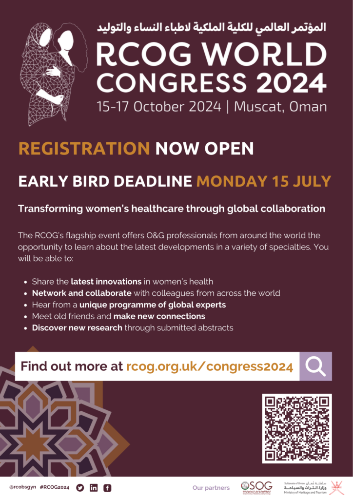 RCOG World Congress 2024 Abstracts and Registration 15th to 17th